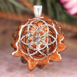 TEP Natural With Silver Seed Of Life Pendants