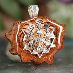 TEP Natural With Silver 64 Star Tetrahedron Pendants 7 TEP Natural With Silver 64 Star Tetrahedron Pendants