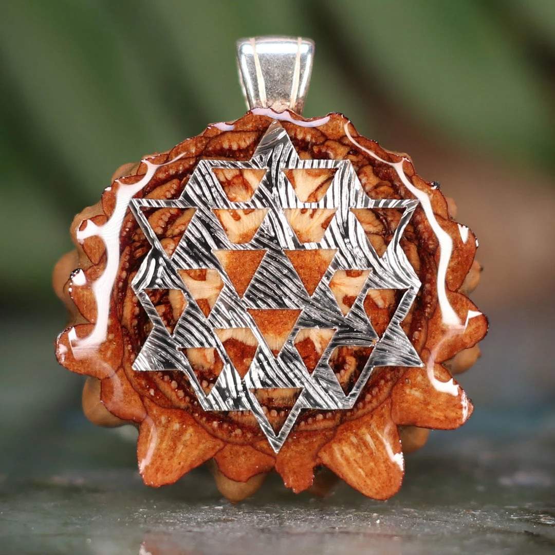 TEP Natural With Silver 64 Star Tetrahedron Pendants 3 TEP Natural With Silver 64 Star Tetrahedron Pendants