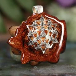 TEP Natural With Silver 64 Star Tetrahedron