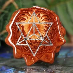 TEP Natural With Silver Merkaba Pendants