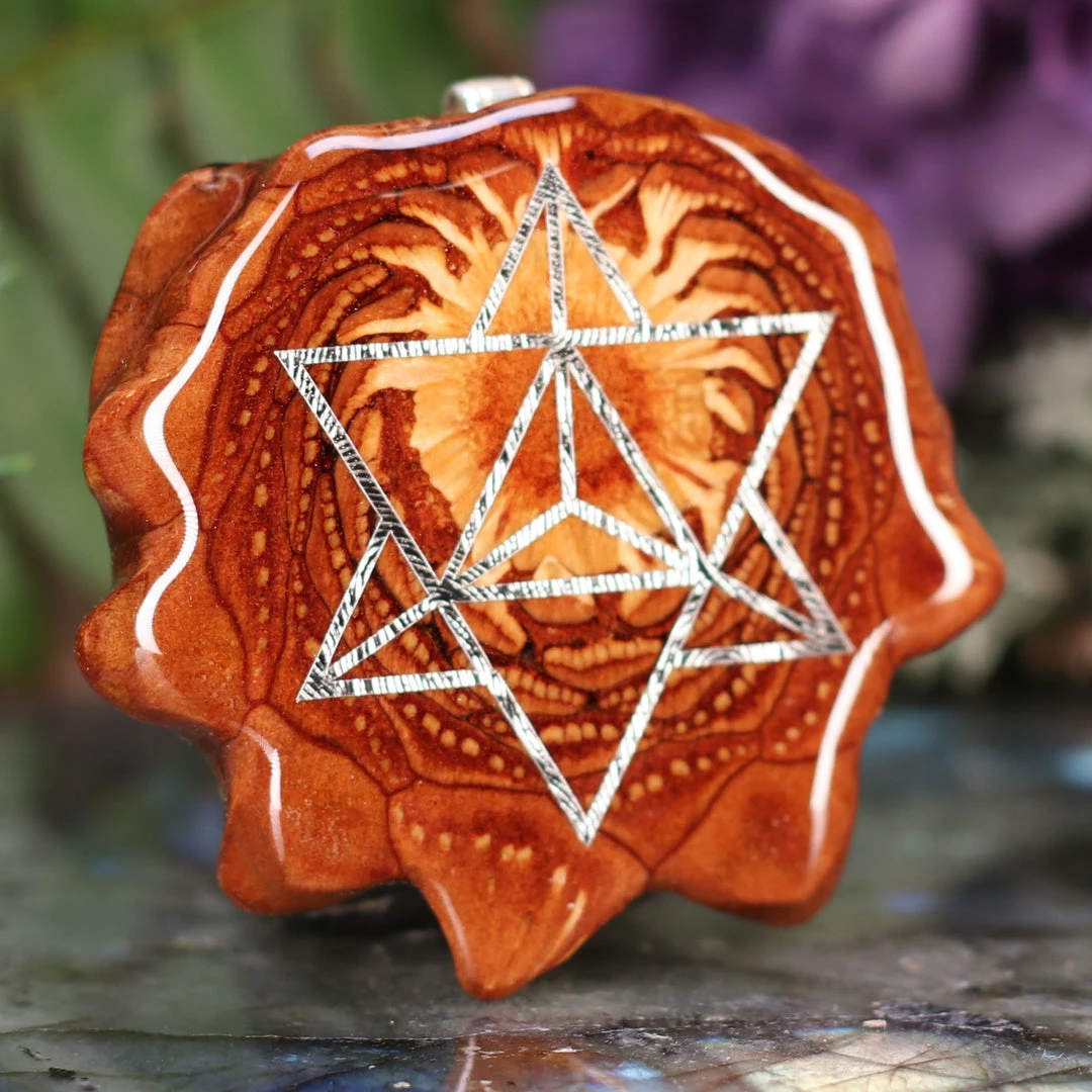 TEP Natural With Silver Merkaba Pendants 5 TEP Natural With Silver Merkaba Pendants