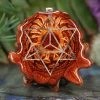 TEP Natural With Gold Merkaba Pendants