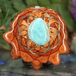 TEP Amazonite With Gold Seed Of Life
