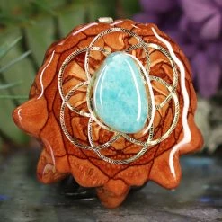TEP Amazonite With Gold Seed Of Life