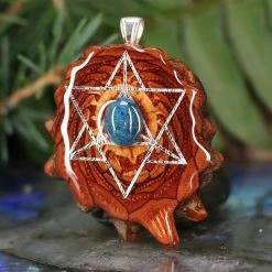 TEP Pendants Blue Apatite With Silver Merkaba