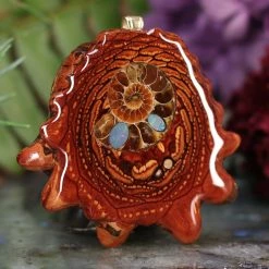 TEP Opal-Inlaid Ammonite Pendants 7 TEP Opal-Inlaid Ammonite Pendants