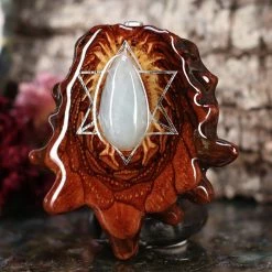 TEP Aquamarine With Silver Merkaba Pendants