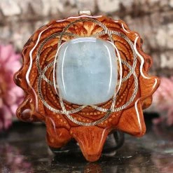 TEP Aquamarine With Gold Seed Of Life