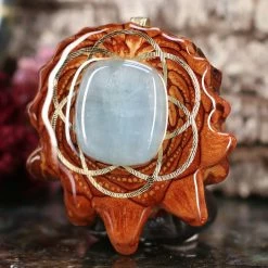 TEP Aquamarine With Gold Seed Of Life