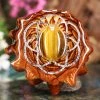 TEP Yellow Tiger's Eye With Silver Seed Of Life