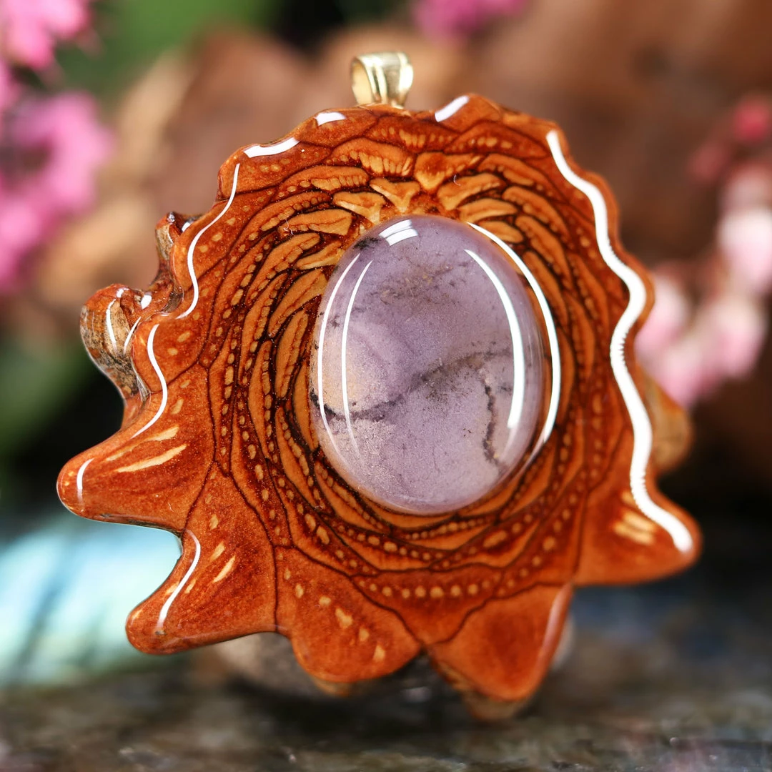 TEP Opalized Fluorite Pendants 5 TEP Opalized Fluorite Pendants