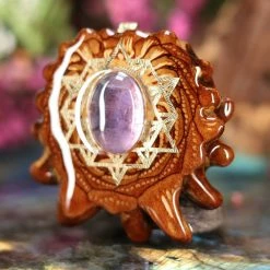 TEP Fluorite With Gold 64 Star Tetrahedron