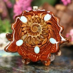 TEP Ammonite Multi-Stone Pendants
