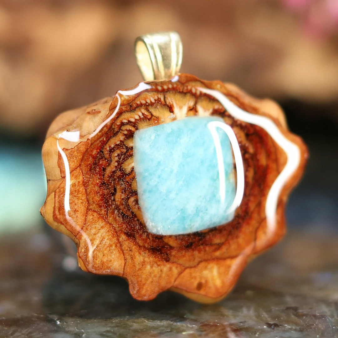 TEP Pendants Amazonite 5 TEP Pendants Amazonite