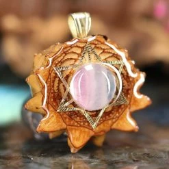 TEP Fluorite With Gold Merkaba Pendants