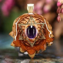 TEP Amethyst With Gold Merkaba