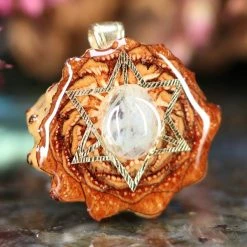 TEP Aquamarine With Gold Merkaba Pendants