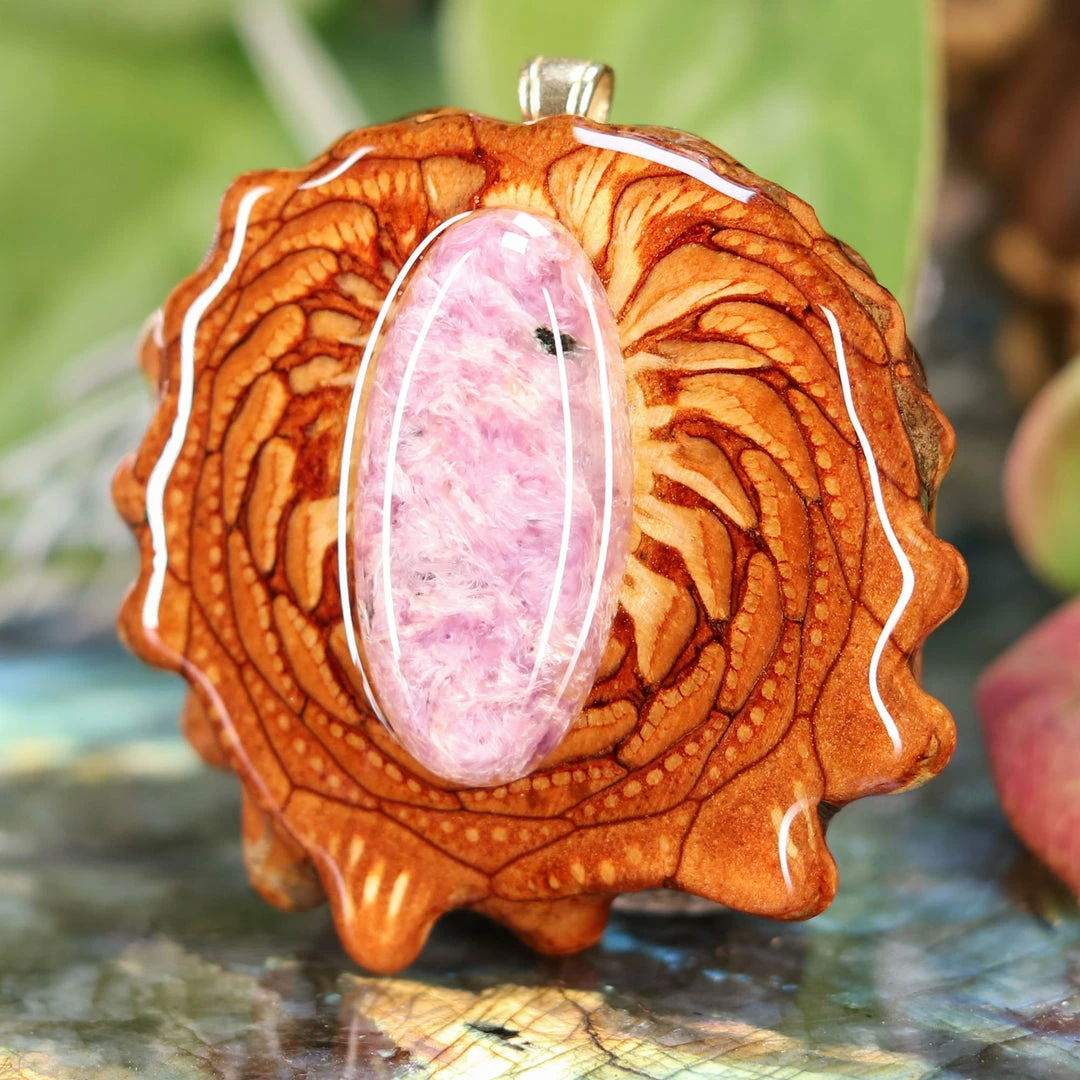 TEP Charoite Pendants 4 TEP Charoite Pendants