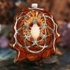 TEP Pendants Ethiopian Opal With Silver Seed Of Life