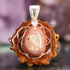 TEP Mexican Fire Opal With Silver Seed Of Life Pendants