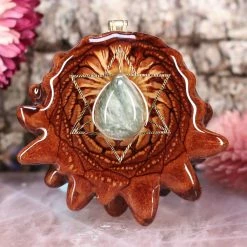 TEP Pendants Seraphinite With Gold Merkaba