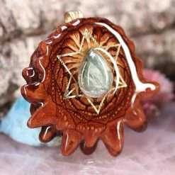 TEP Pendants Seraphinite With Gold Merkaba