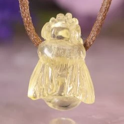 Third Eye Pinecones Amber Bee Necklace