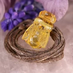 Third Eye Pinecones Pendants Amber Bee Necklace