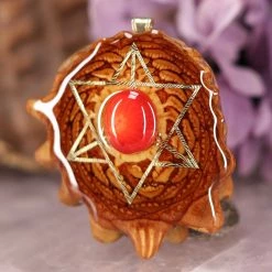 TEP Red Coral With Gold Merkaba