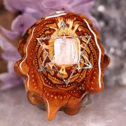 TEP Rose Quartz With Silver Merkaba