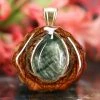 TEP Seraphinite With Gold Seed Of Life Pendants 1 TEP Seraphinite With Gold Seed Of Life Pendants