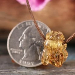 Third Eye Pinecones Pendants Amber Bee Necklace