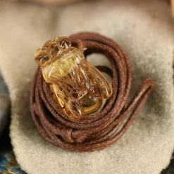 Third Eye Pinecones Pendants Amber Bee Necklace