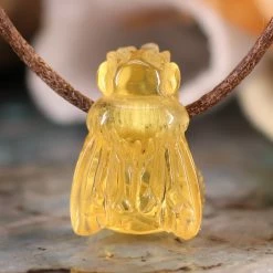 Third Eye Pinecones Amber Bee Necklace Pendants
