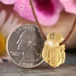 Third Eye Pinecones Pendants Amber Bee Necklace