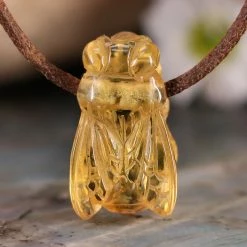 Third Eye Pinecones Amber Bee Necklace Pendants