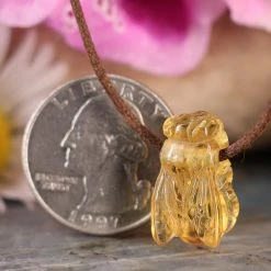 Third Eye Pinecones Amber Bee Necklace Pendants