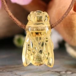 Third Eye Pinecones Pendants Amber Bee Necklace