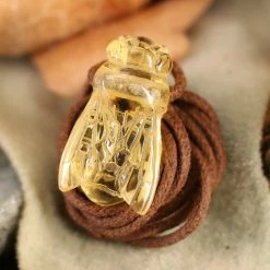 Third Eye Pinecones Pendants Amber Bee Necklace