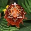 TEP Pendants Red Sunstone With Silver Merkaba 2 TEP Pendants Red Sunstone With Silver Merkaba