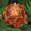 TEP Red Sunstone With Gold Merkaba