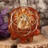 TEP Glowing Rutilated Quartz With Gold Seed Of Life Pendants