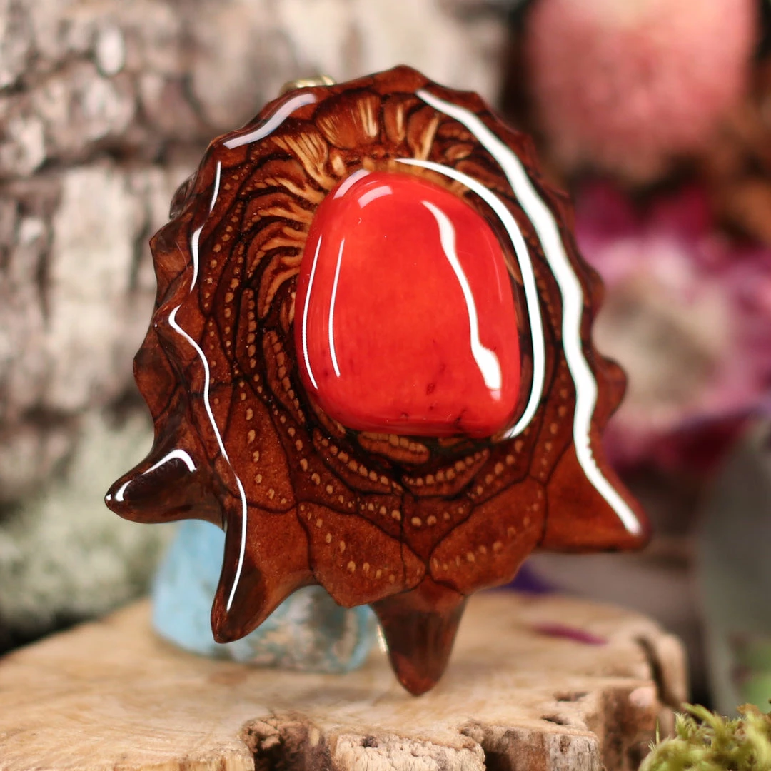 TEP Red Coral Pendants 5 TEP Red Coral Pendants