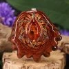 TEP Red Amber With Silver Merkaba