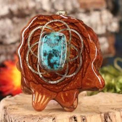 TEP Shattuckite With Gold Seed Of Life