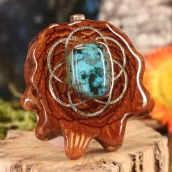 TEP Shattuckite With Gold Seed Of Life