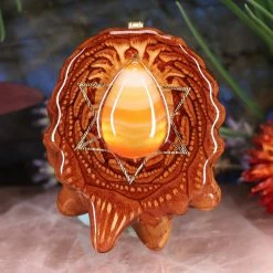 TEP Pendants Carnelian With Gold Merkaba