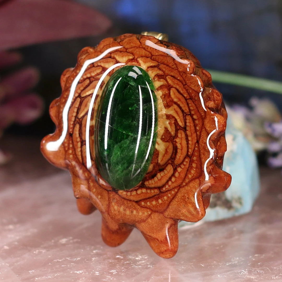 TEP Chrome Diopside Pendants 4 TEP Chrome Diopside Pendants