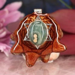 TEP Ocean Jasper With Silver Merkaba Pendants